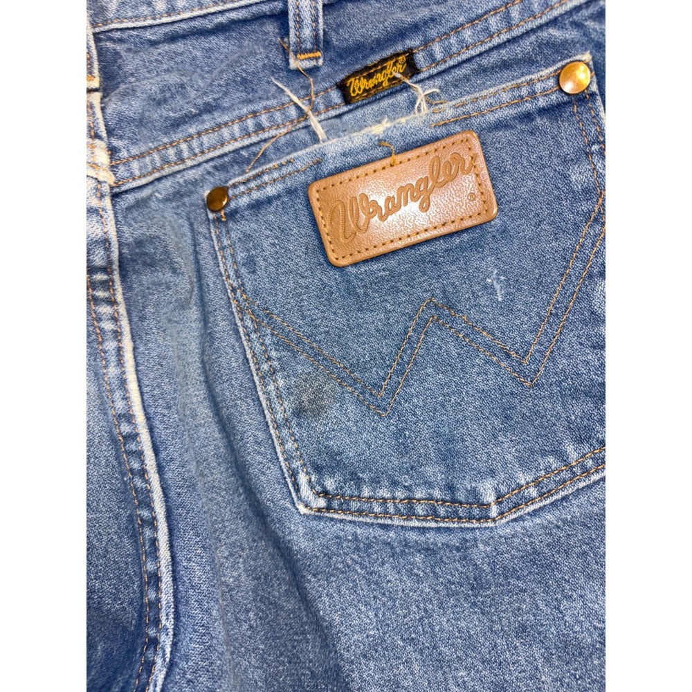 Wrangler 13MWZ Cowboy Cut Jeans Mens 34x30 Blue Denim Medium Wash Straight Leg - Picture 12 of 13